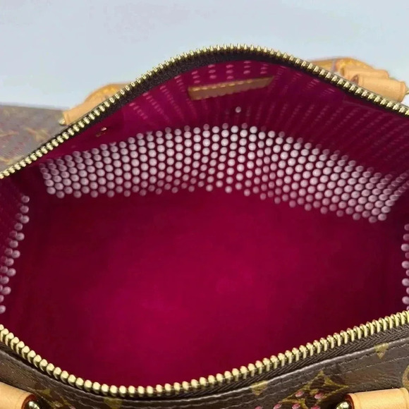 Louis Vuitton Speedy 30 Fuchsia Limited monogram perforated bag purse - Picture 10 of 13